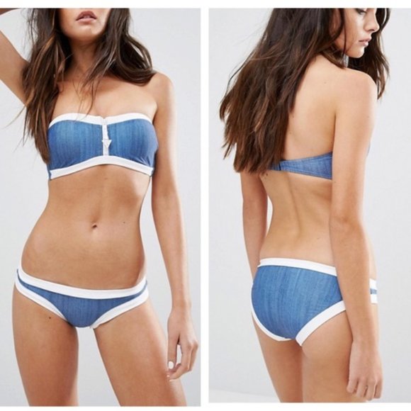 SEAFOLLY Bandeau Top / Bikini Bottom Swim Set - Picture 2 of 3